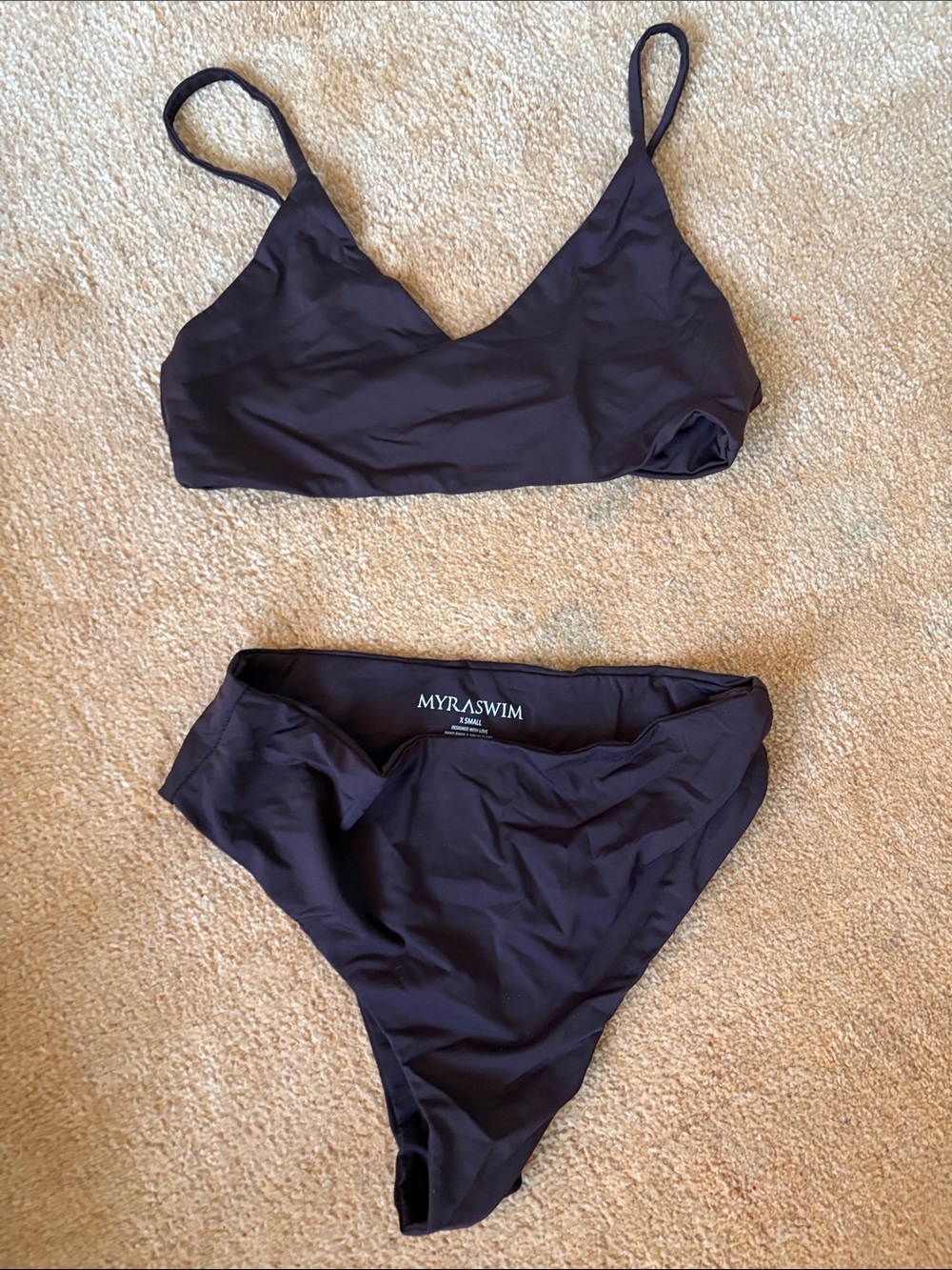 MYRA Swim Brown Bikini Set - Willow top and Mia bottom